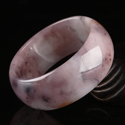 Buddha Stones Purple Jade Happiness Protection Bracelet Bangle