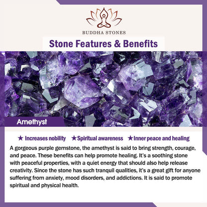 Buddha Stones Natural Dunhuang Colorful Beads Amethyst Lazurite Lapis Lazuli Balance Bracelet