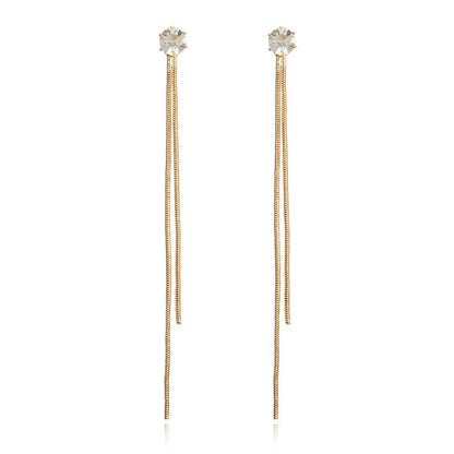 Corrine Wave Tassel Earrings