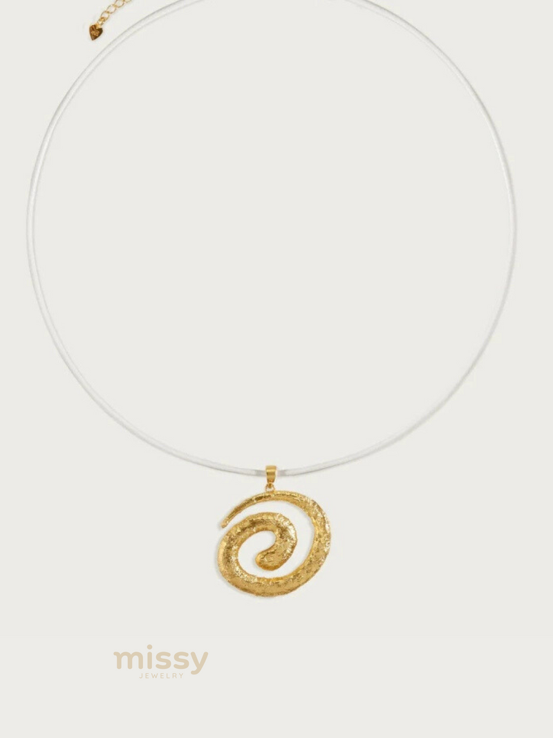 Spiral Statement Necklace & Earrings