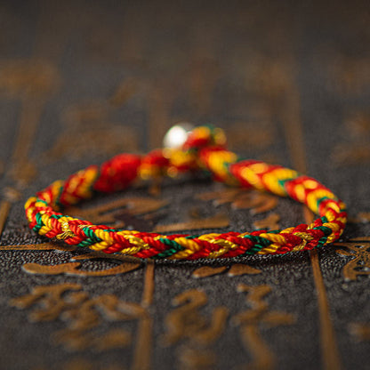 Buddha Stones "may You Be Good Fortune and Success" Lucky Multicolored Bracelet