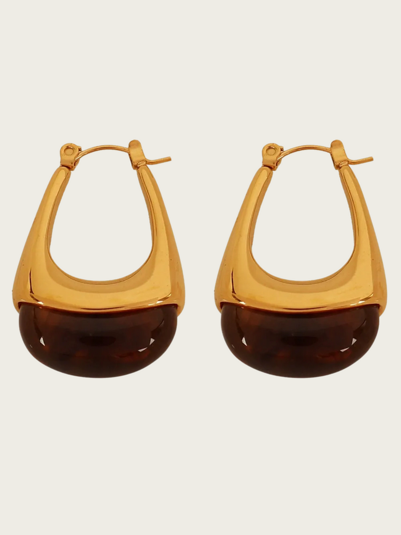 Lauryn U-shape Resin Drop Earrings