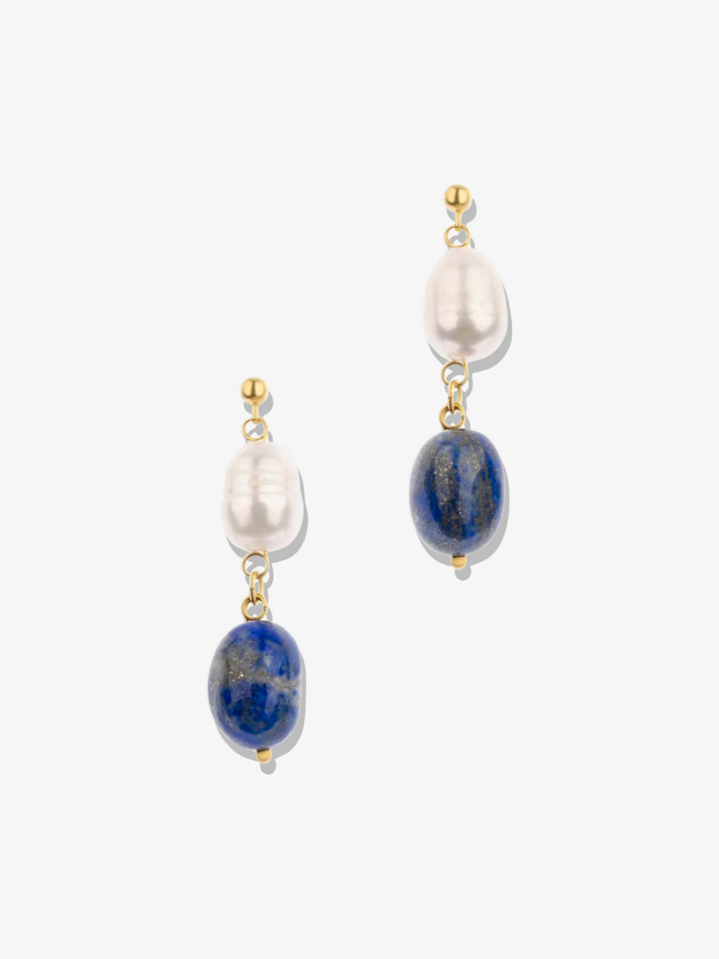 Rima Lapis Lazuli Pearl Drop Earrings