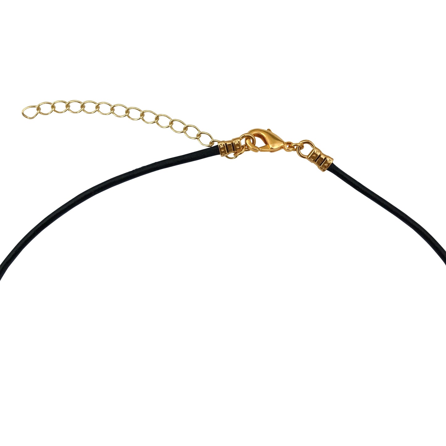 Dragonweave Equality Circle Charm Necklace and Earring Set, Gold Plated Black Leather Choker and Leverback Earrings