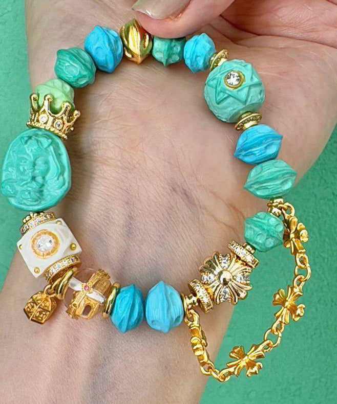 Alloy Zircon Mermaid Princess Charm Bracelet