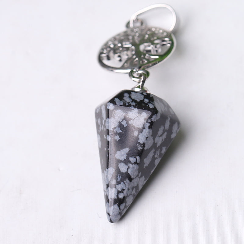 2.2" Multi-stone Arrowhead Pendant for Spiritual Energy