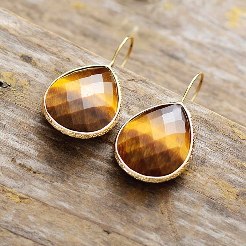 Good Fortune Tiger's Eye Earrings