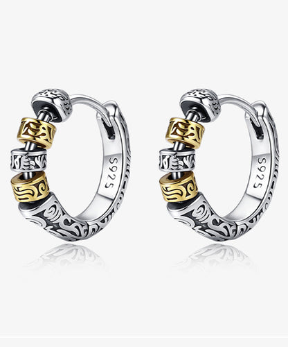Silk Sterling Silver Hoop Earrings