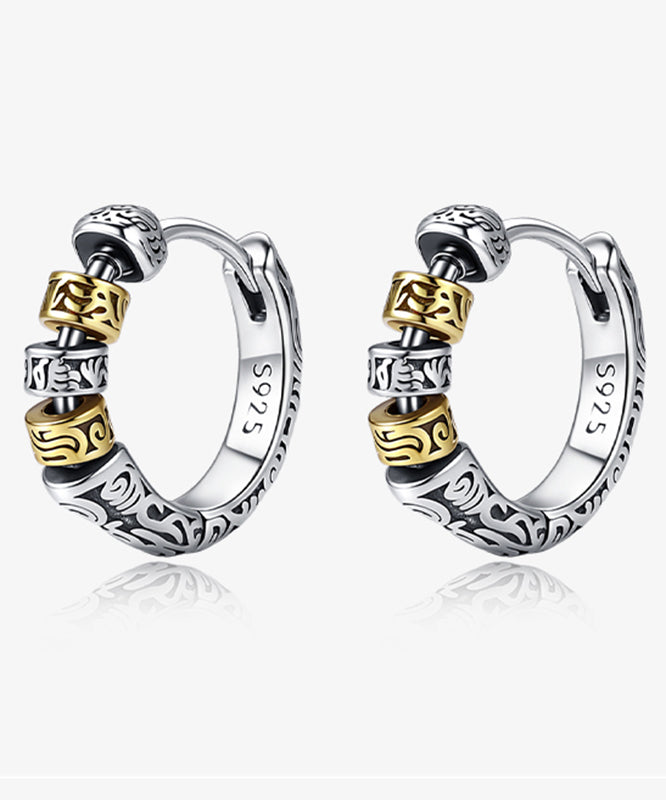 Silk Sterling Silver Hoop Earrings