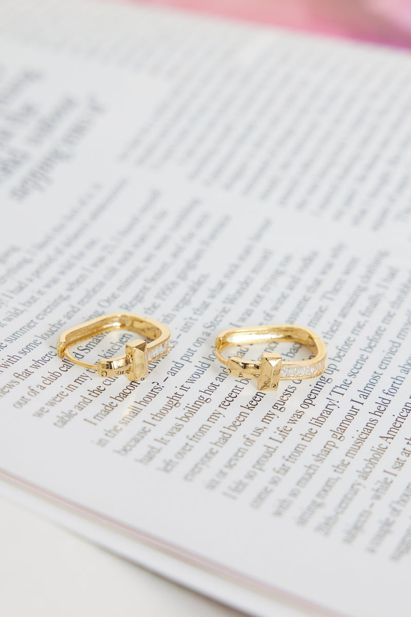 14k Gold Plated Ending Scene Earrings