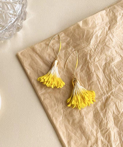Original Design Yellow Alloy Holiday Drop Earrings