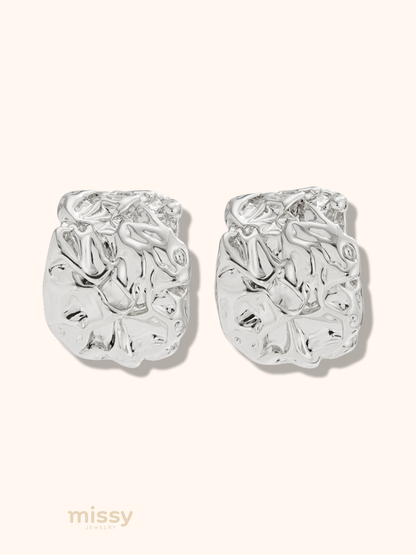 Vaani Pleated C-hoop Earrings
