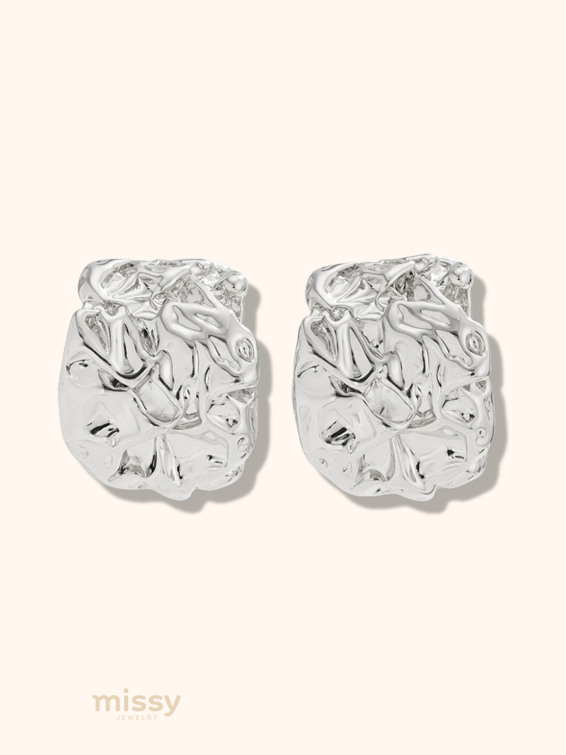 Vaani Pleated C-hoop Earrings