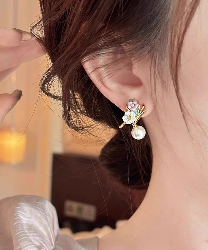 Unique Rainbow Copper Alloy Butterfly Drop Earrings