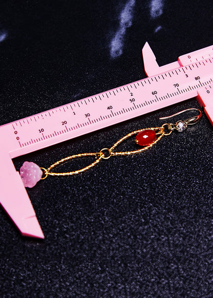 Art White Jade Original Design Drop Earrings