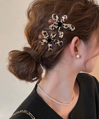 Leopard Metal Alloy Hairpin