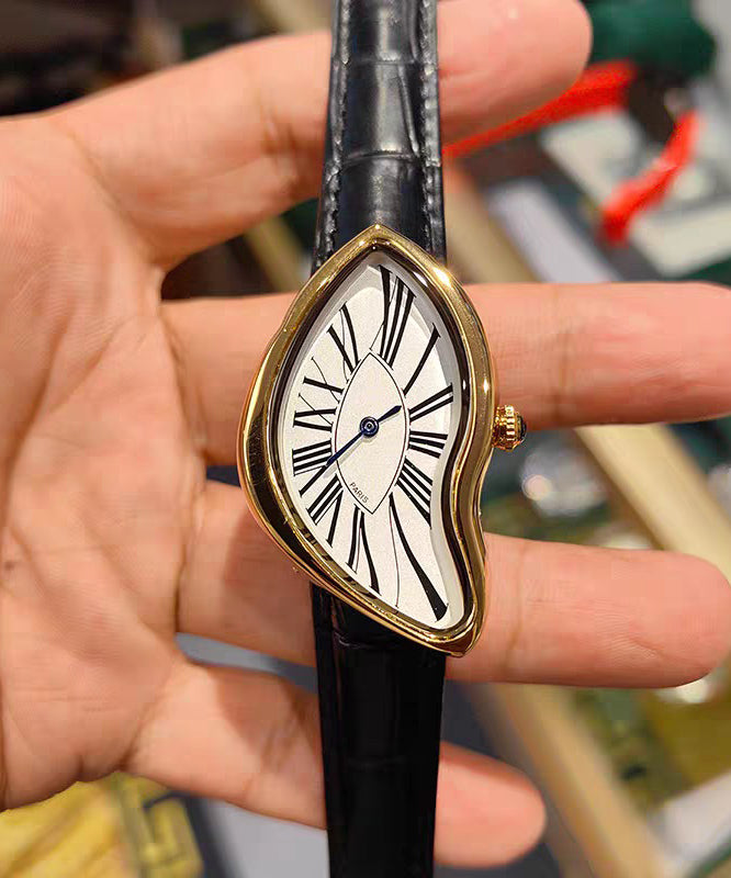 Silk Leather Patchwork Asymmetrical Quartz Watches