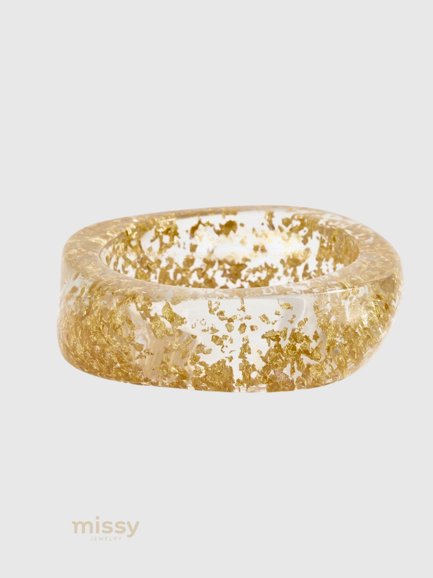 Emory Gold & Silver Foil Resin Bangles