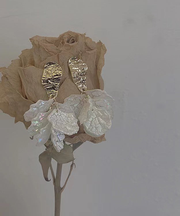 White Sterling Silver Drop Earrings