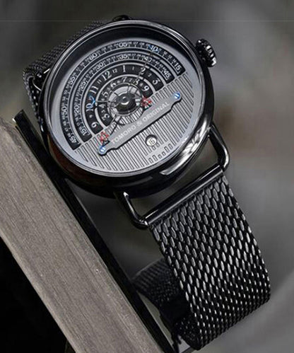 Black Stainless Steel Machinery Watches