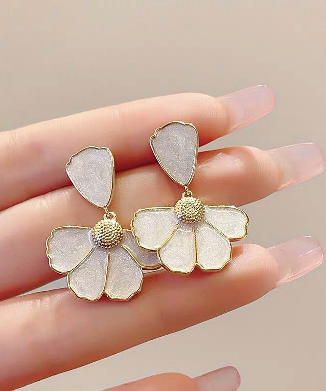 Modern Gold Copper Alloy Shell Drop Earrings