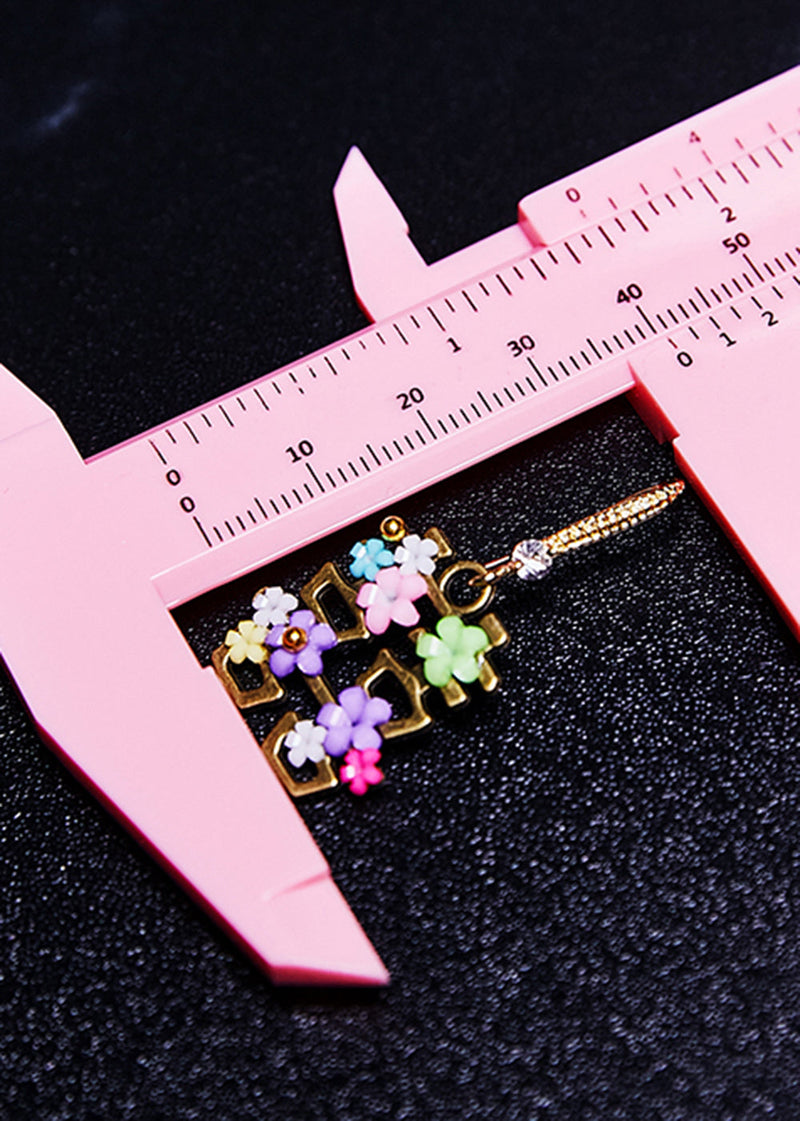 Handmade Flower Xi Copper Wedding Drop Earrings