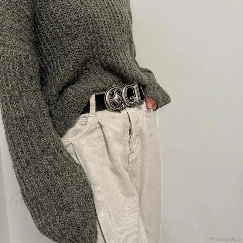 Authentic Gothic Leather Clasp Belt