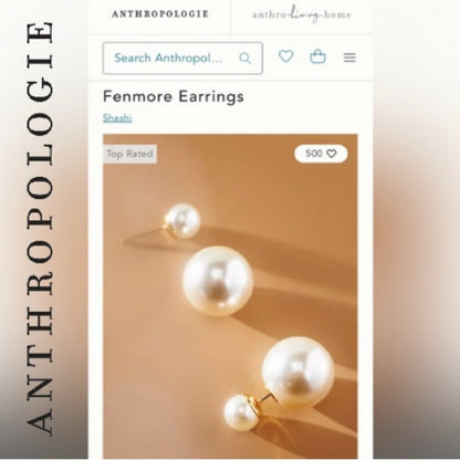 "shashi" Pearl Earrings