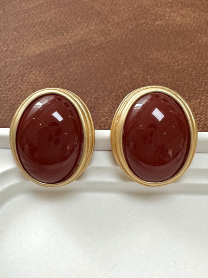 Estelle Oval Earrings