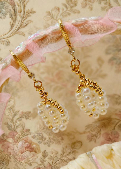 White Pearl Original Design Drop Earrings