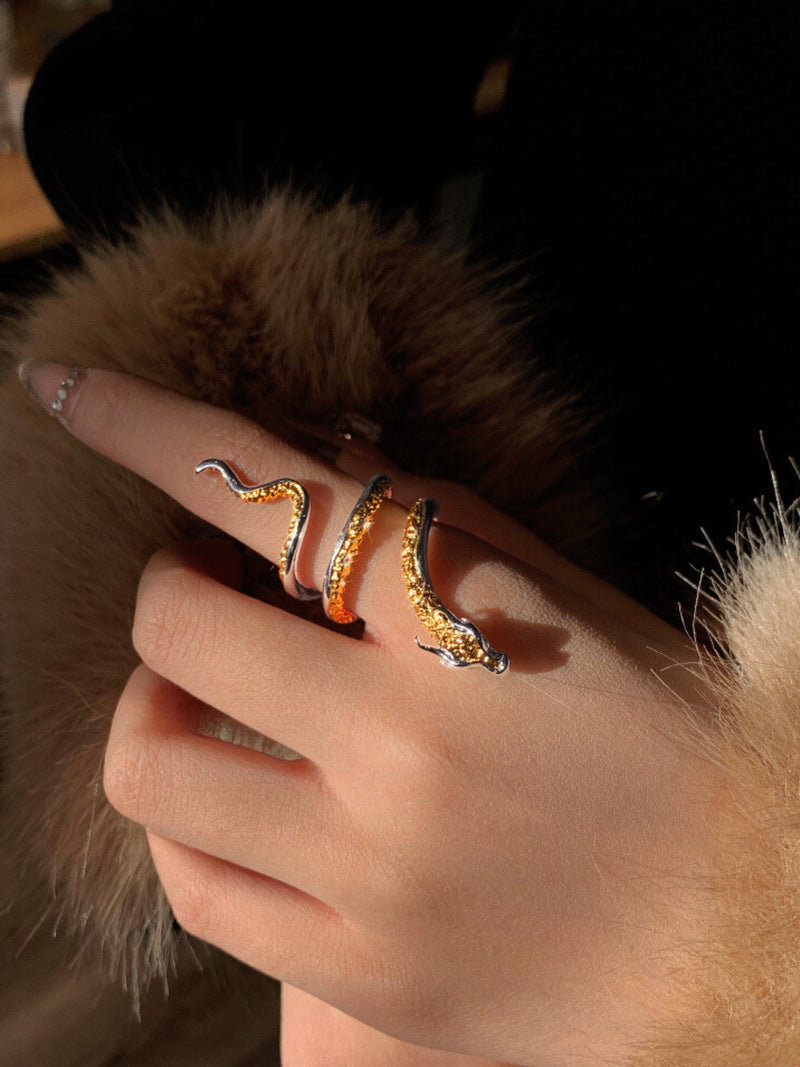 Dragon Silver-gold Adjustable Ring
