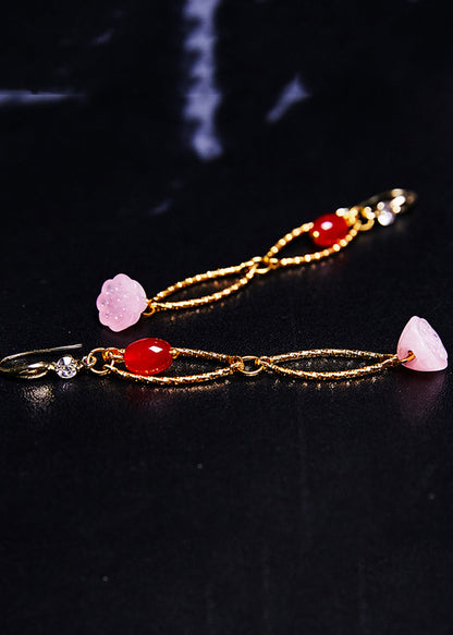 Art White Jade Original Design Drop Earrings