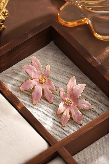 Enamel Stud Earrings