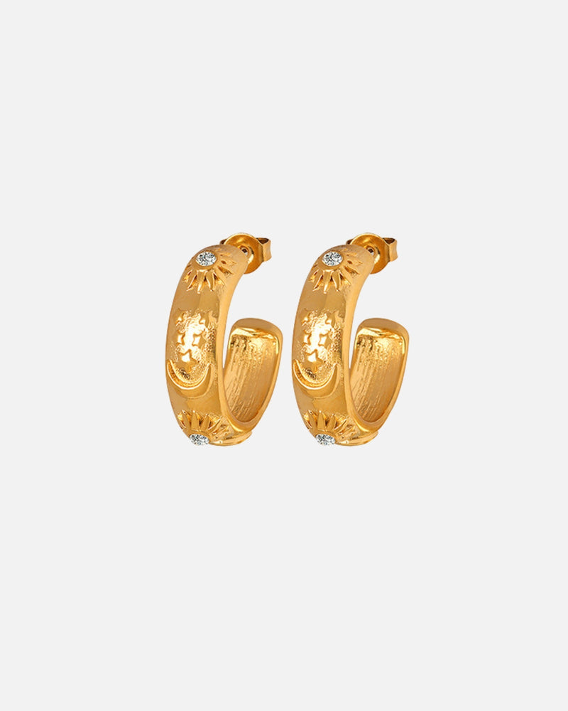 Palmer Moon & Star Zircon Earrings