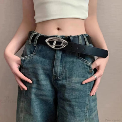 Y2k Gothic Basic Informal Moon Star Belt
