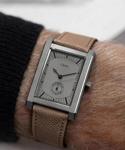 Khaki Leather Square Mechanical Watches