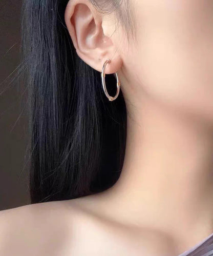 Silk Copper Overgild Hoop Earrings
