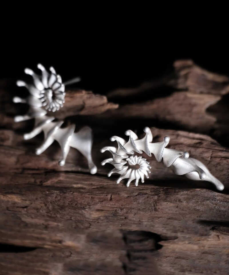 Diy White Sterling Silver Conch Stud Earrings