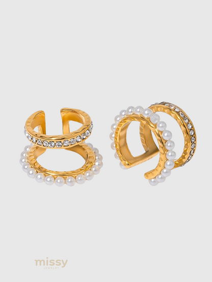 Zenia Pearl Ear Cuff Earrings