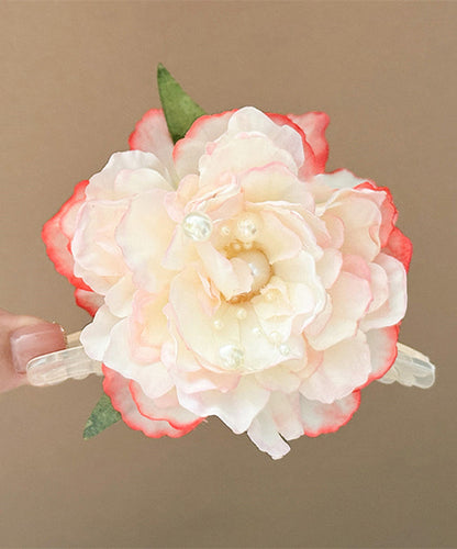 Gradient Color Alloy Pearl Peony Hairpin