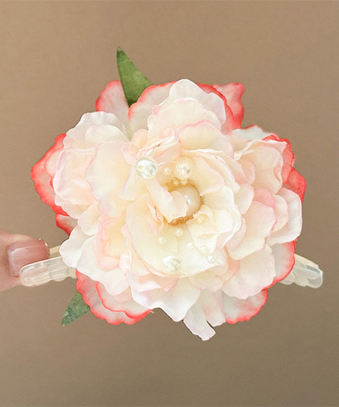 Gradient Color Alloy Pearl Peony Hairpin