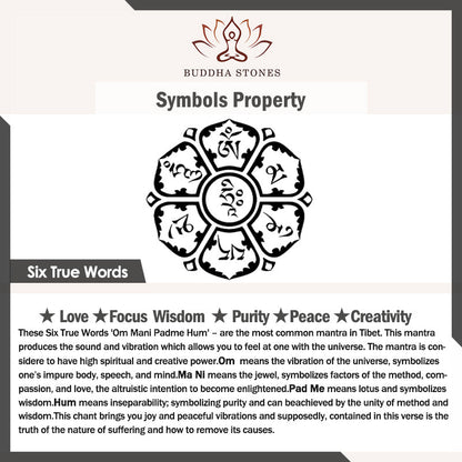 Buddha Stones Handmade Tibetan Mantra Purity Bracelet
