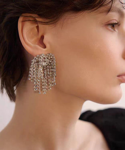 Original Design Tassel Zircon Stud Earrings