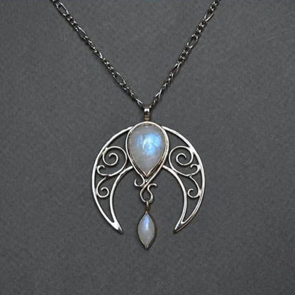Mystic Moonstone Drop Necklace