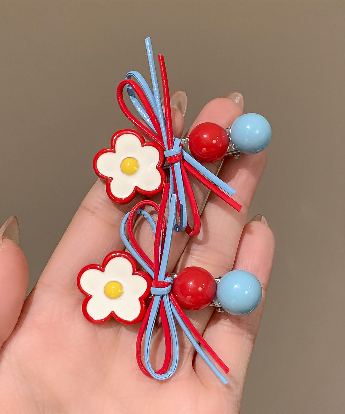 Rainbow Acrylic Butterfly a Pair Hairpin