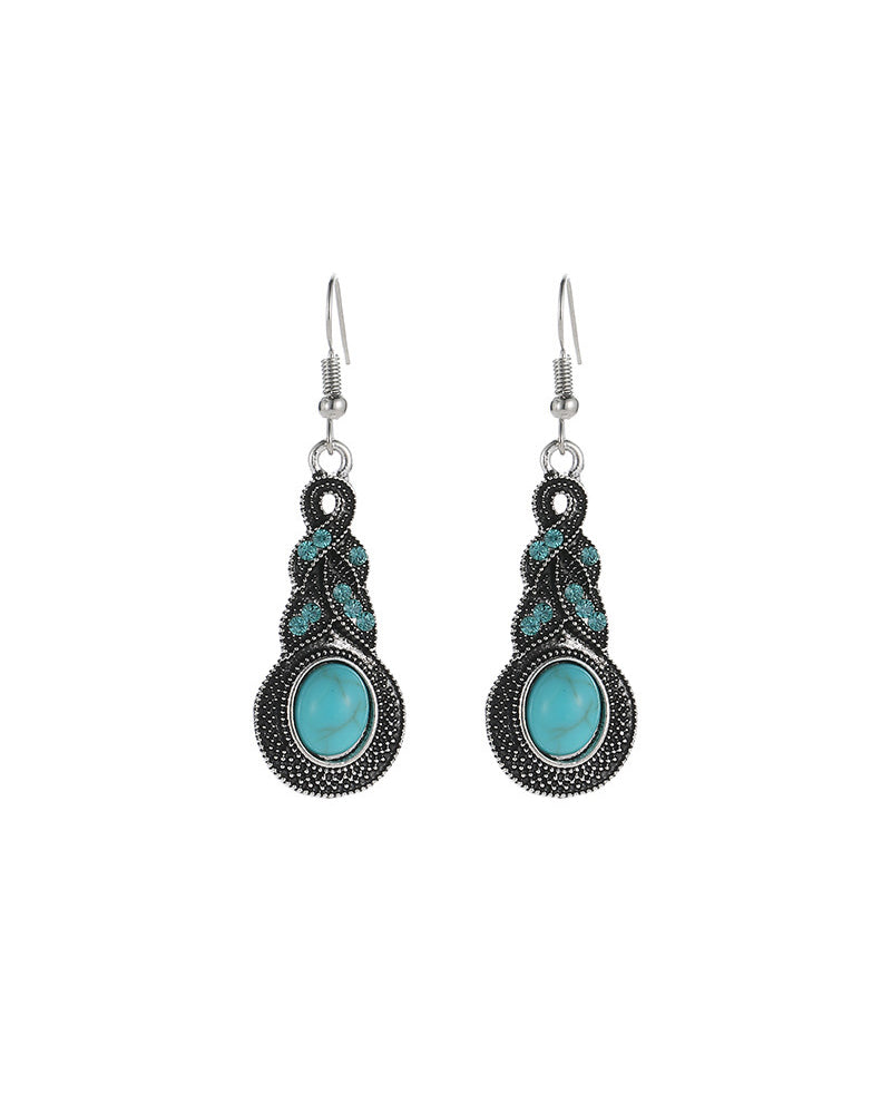 Turquoise Drop Earrings and Necklace