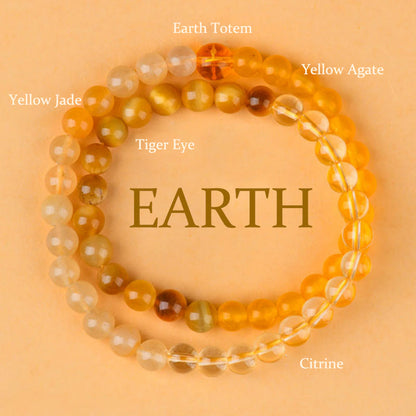 6mm Five Elements White Agate Luck Bracelet for Spiritual Balance