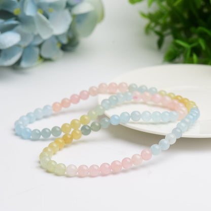 6mm Morganite Healing Bracelet for Spiritual Protection