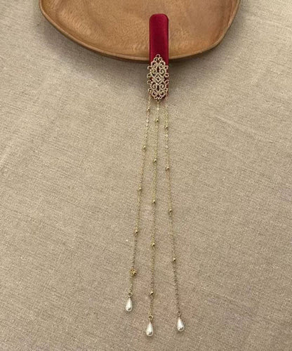 New Red Tassel Chinese Style Hairpin