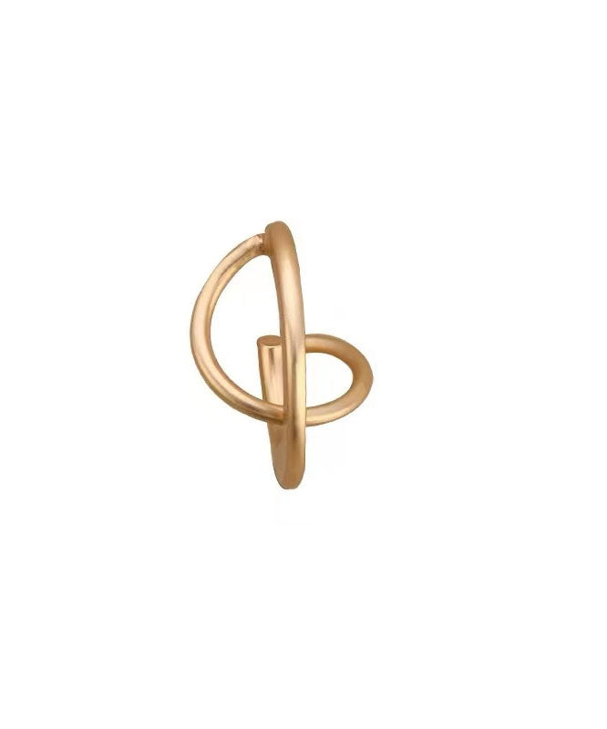 Diy Gold Superimposed Ring Cold Style Earrings
